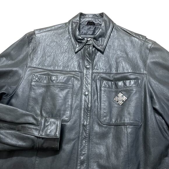 Vintage Harley Davidson Jacket Women Large Black Pure Genuine Leather Snap Front